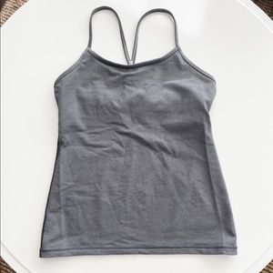 Lululemon Flow Y Blue & White Stripe Tank Size 10